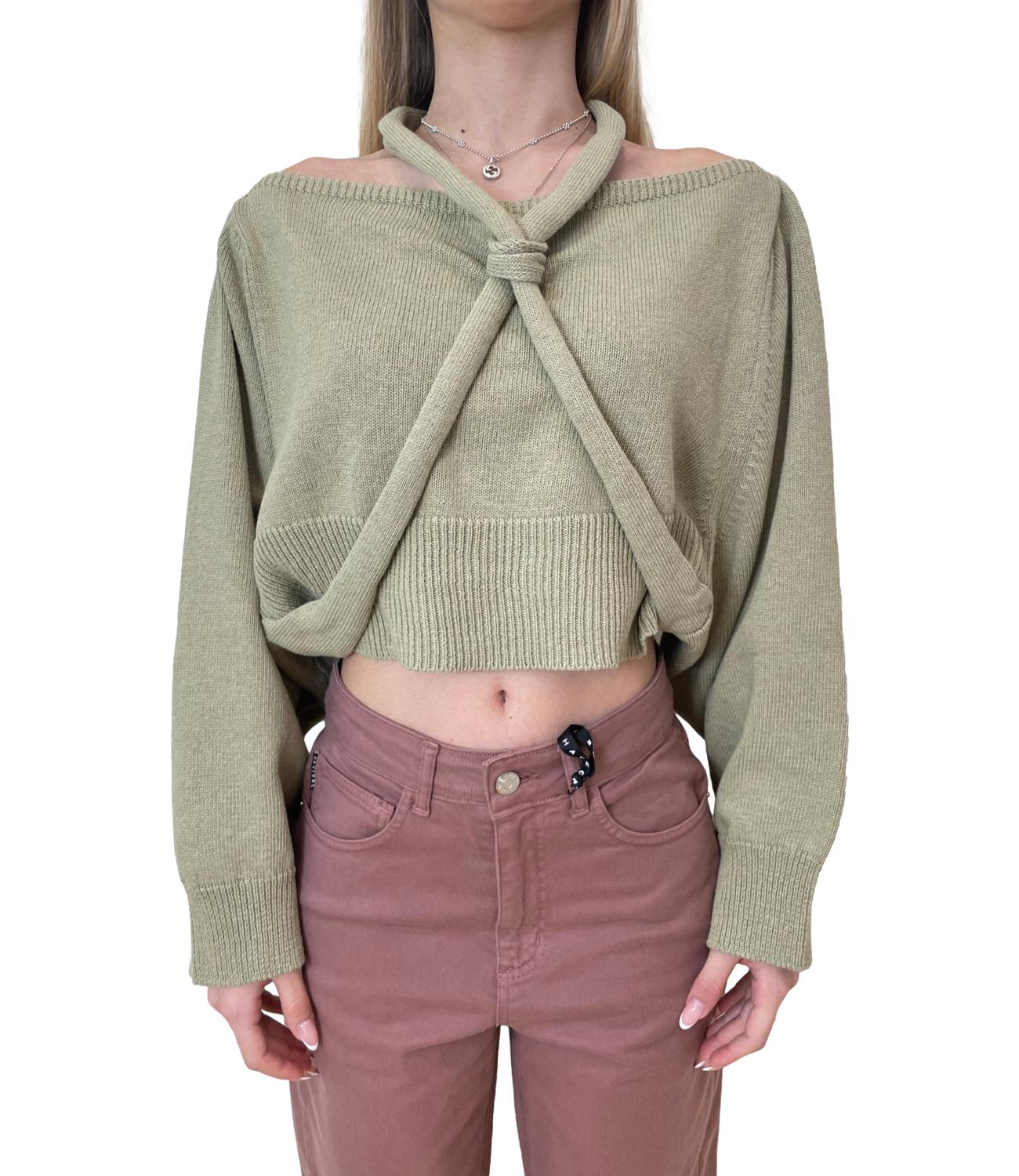 Marella Monochrome canotta Mlmorata verde donna
