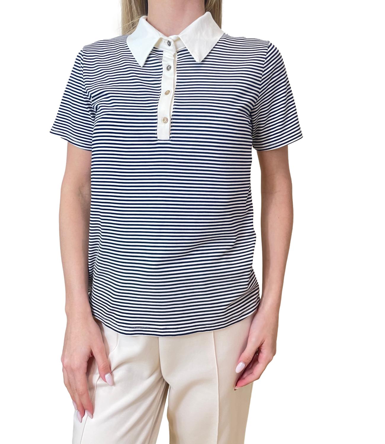 Have One Polo Righe Blu Donna