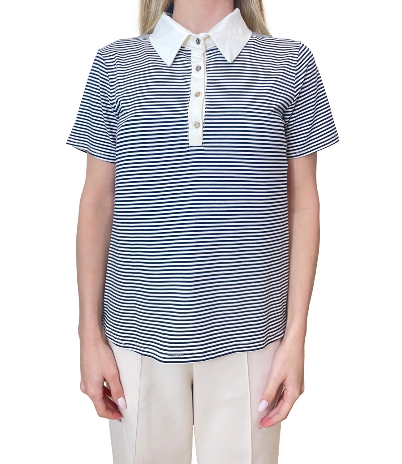Have One Polo Righe Blu Donna
