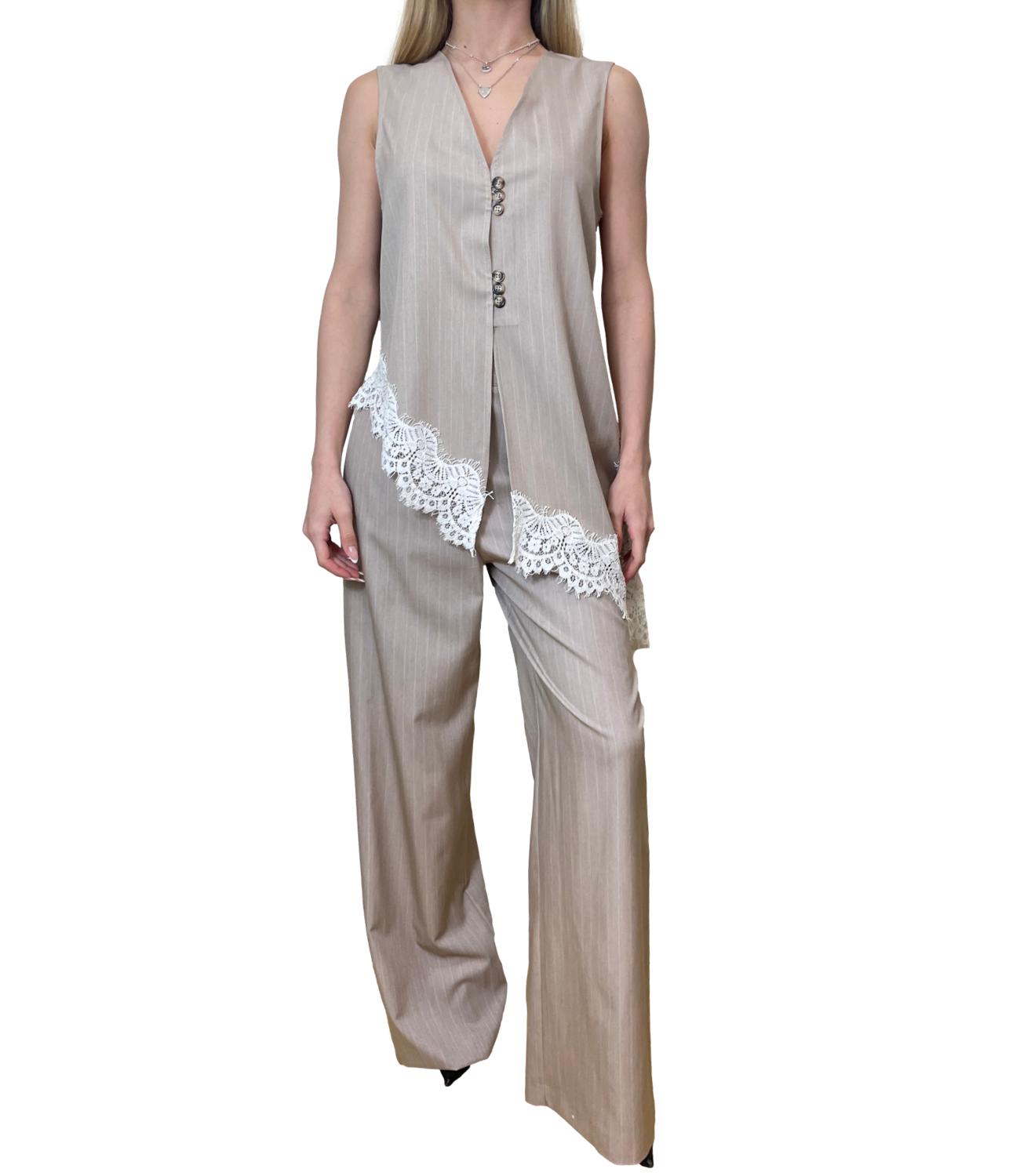 Have One Pantalone Tortora Donna