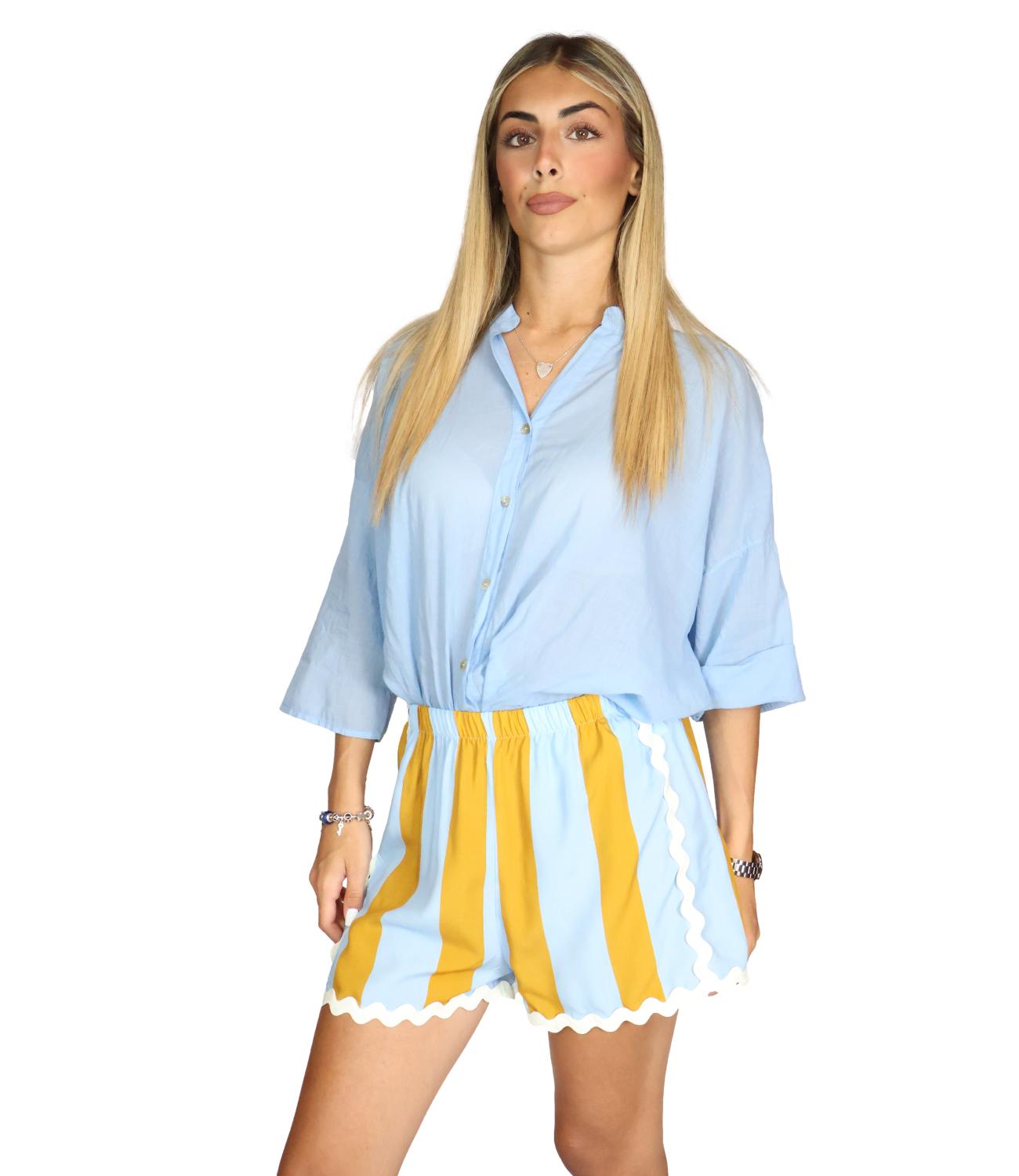 Short Have One PVS-Q701 Donna - Tabbaco/celeste
