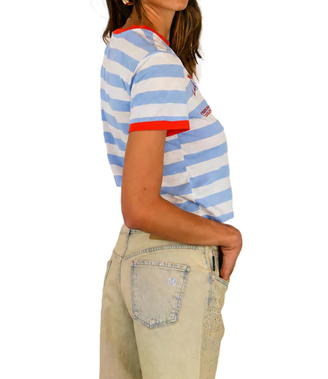 T-Shirt Have One TSH-Q248 Donna - Latte/cielo