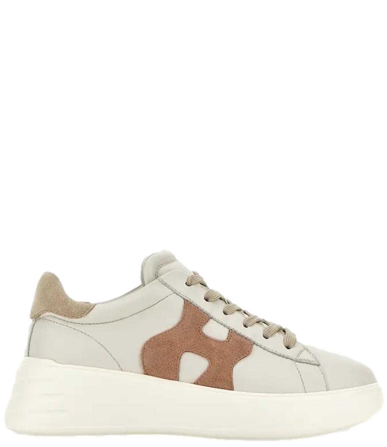 Hogan Rebel H562 Allacciato H beige donna
