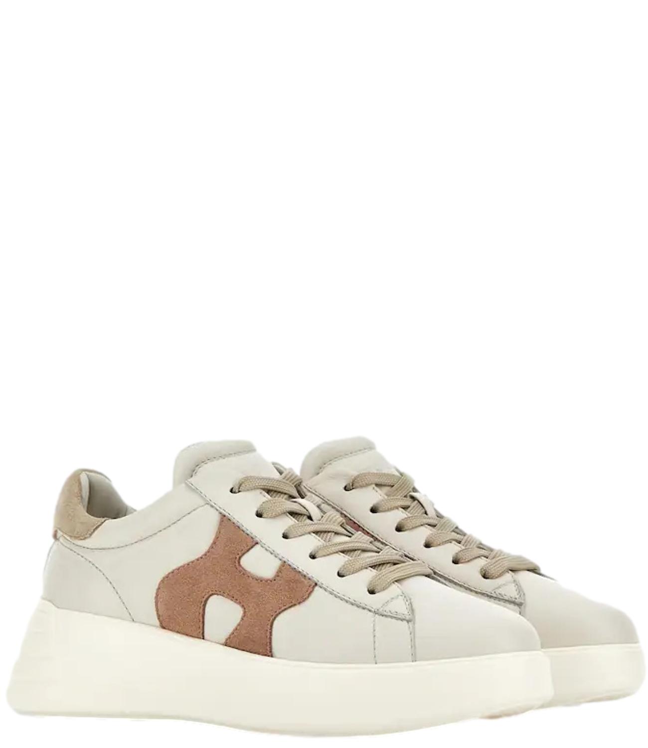 Hogan Rebel H562 Allacciato H beige donna