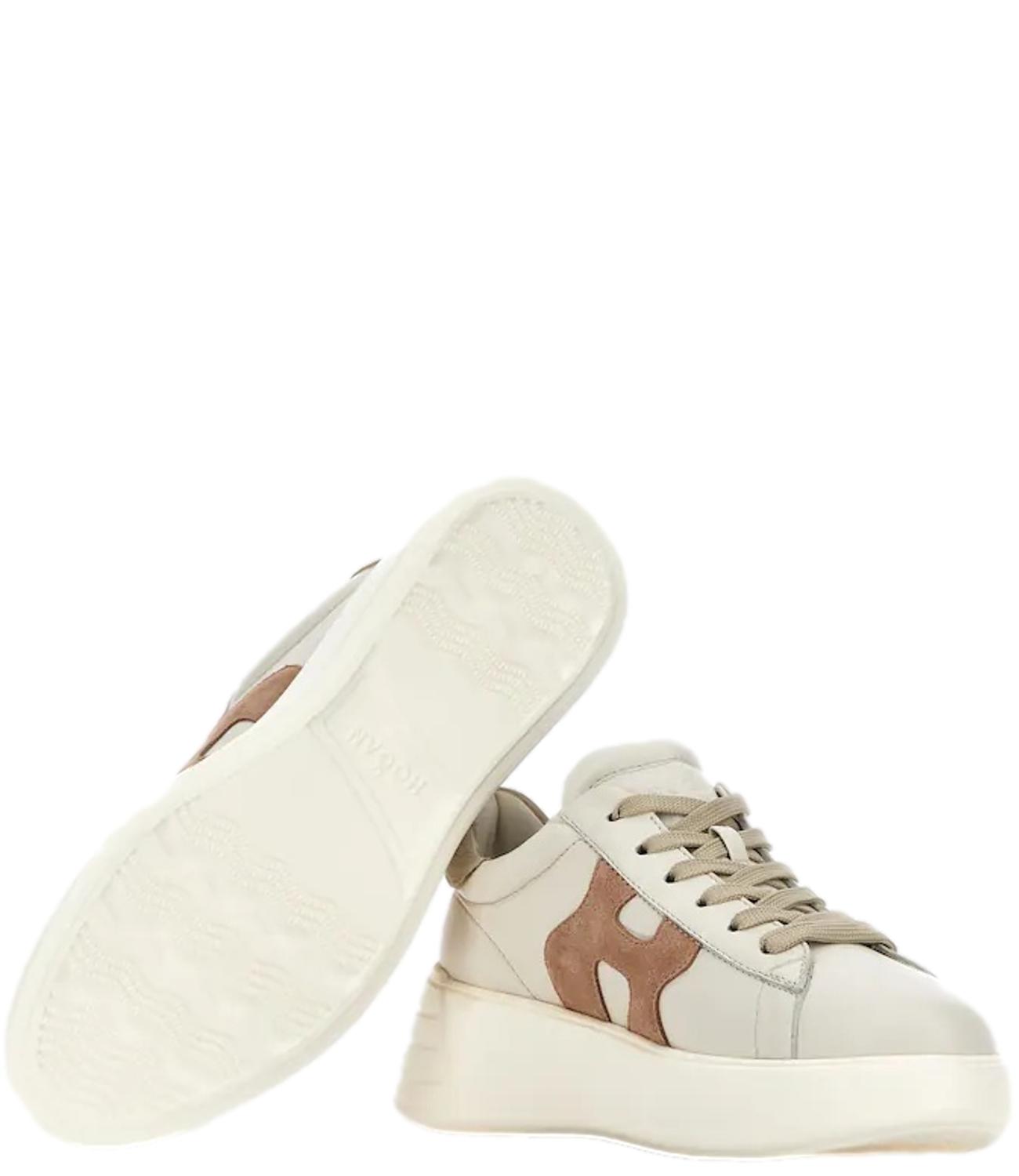 Hogan Rebel H562 Allacciato H beige donna
