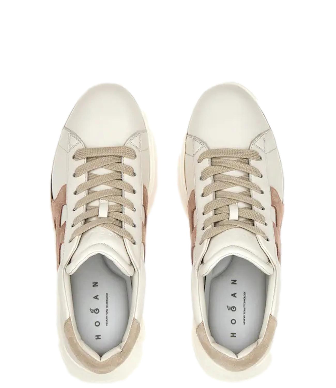 Hogan Rebel H562 Allacciato H beige donna