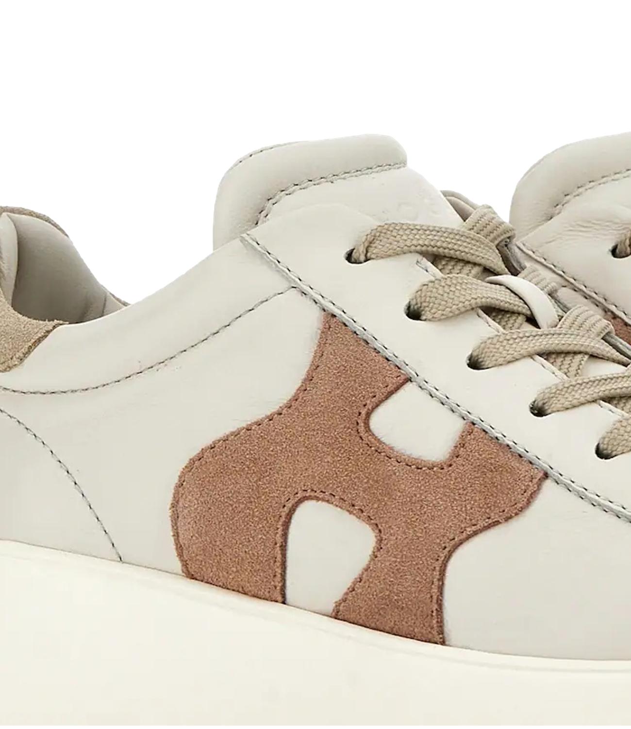 Hogan Rebel H562 Allacciato H beige donna
