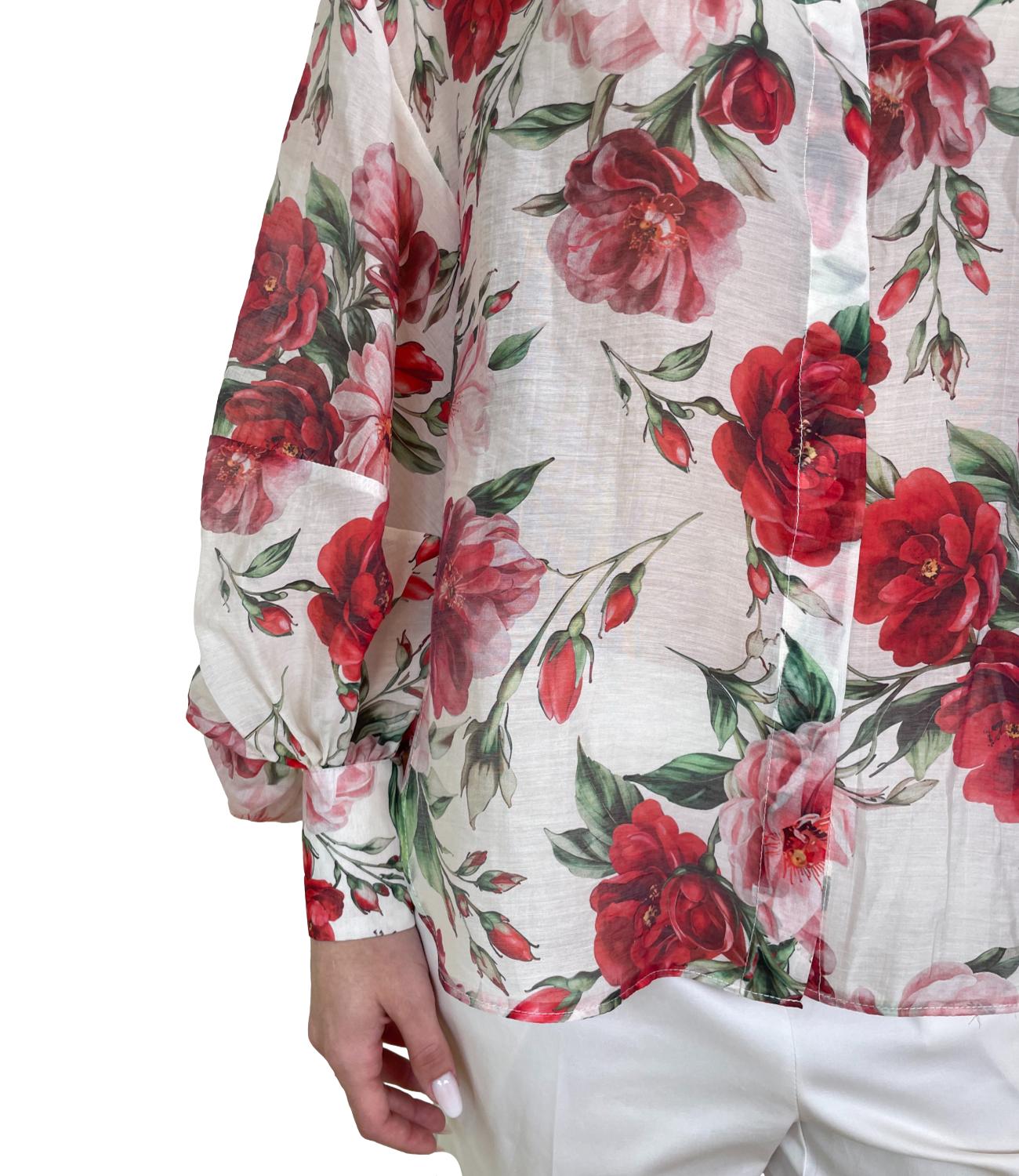 Imperial Camicia Panna/Rosso Donna