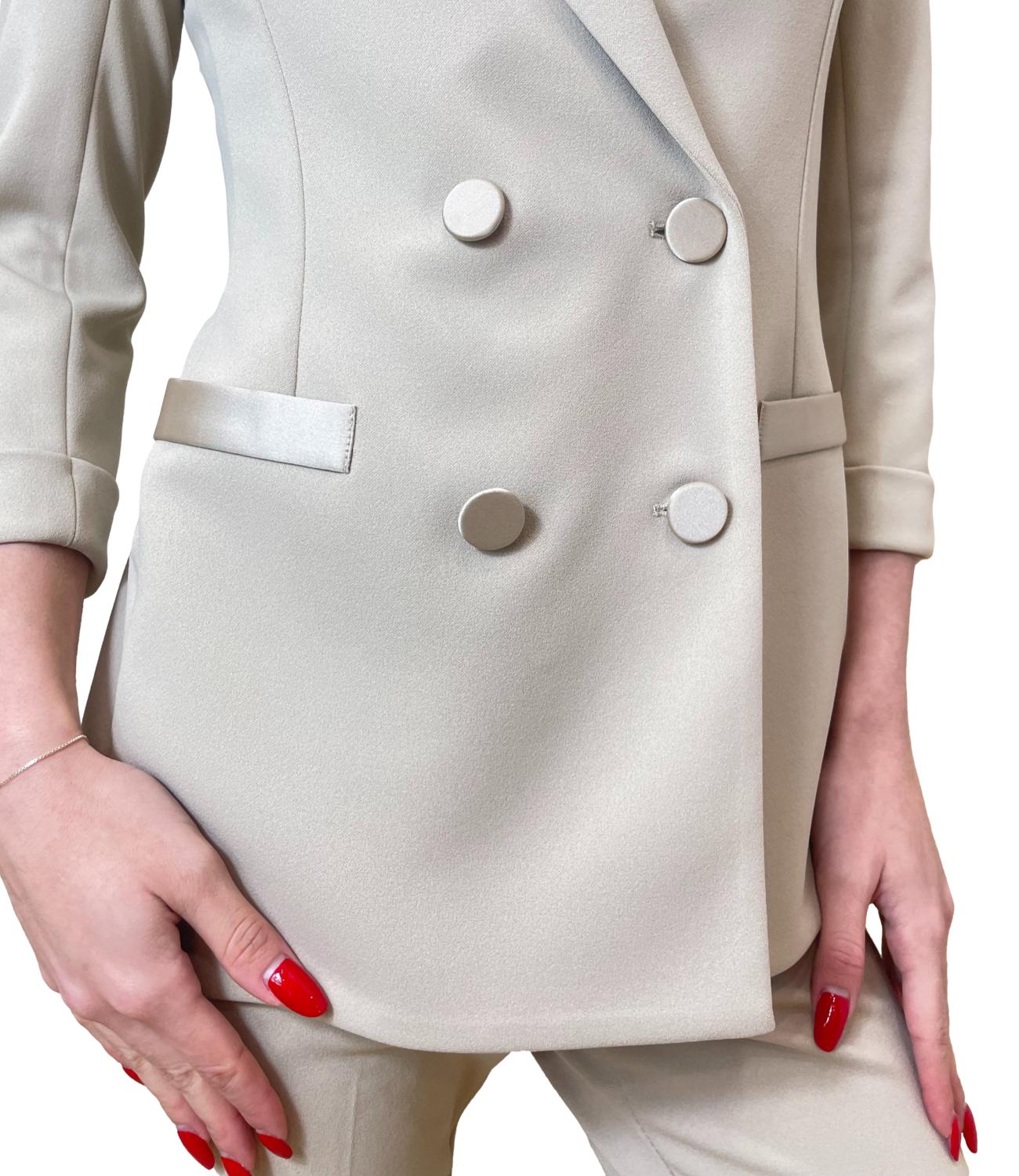 Imperial Giacca Doppiopetto Platino Donna