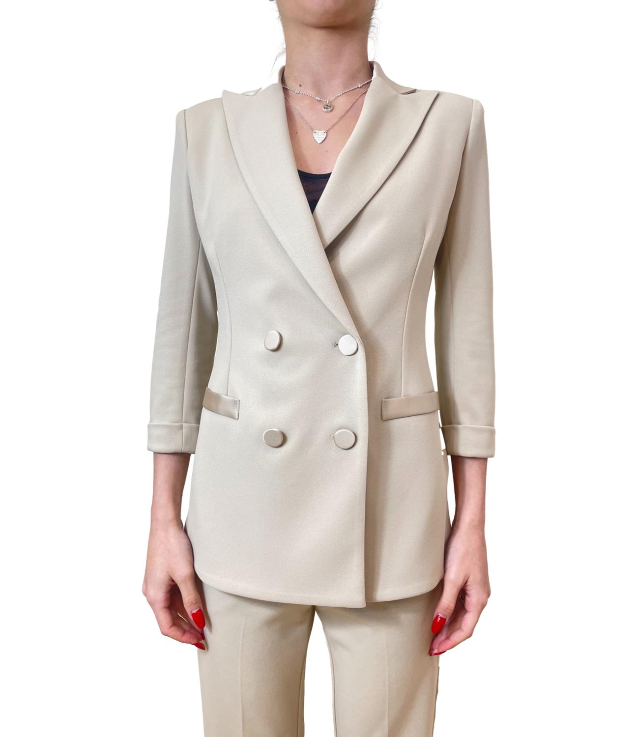 Imperial Giacca Doppiopetto Platino Donna