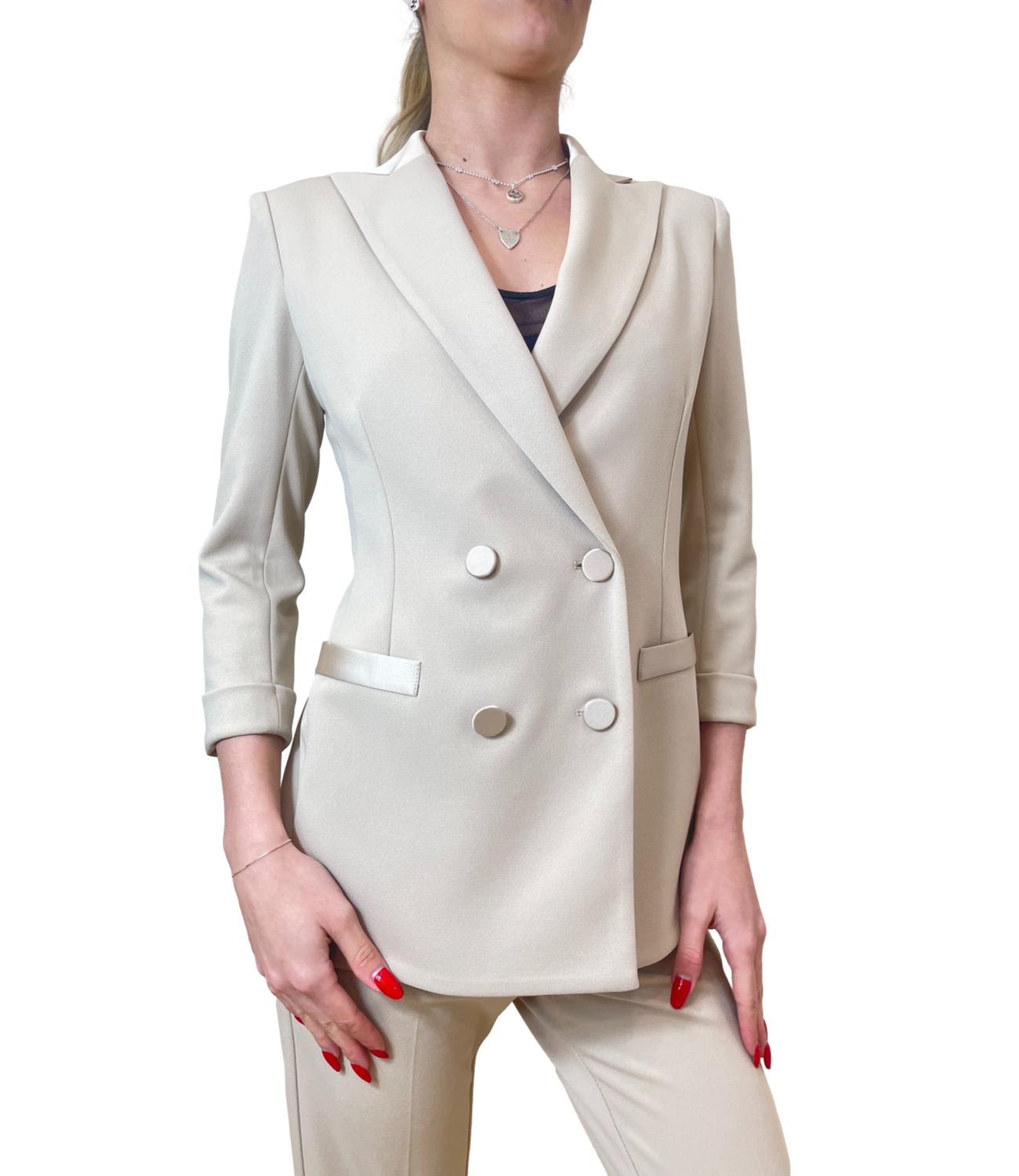 Imperial Giacca Doppiopetto Platino Donna