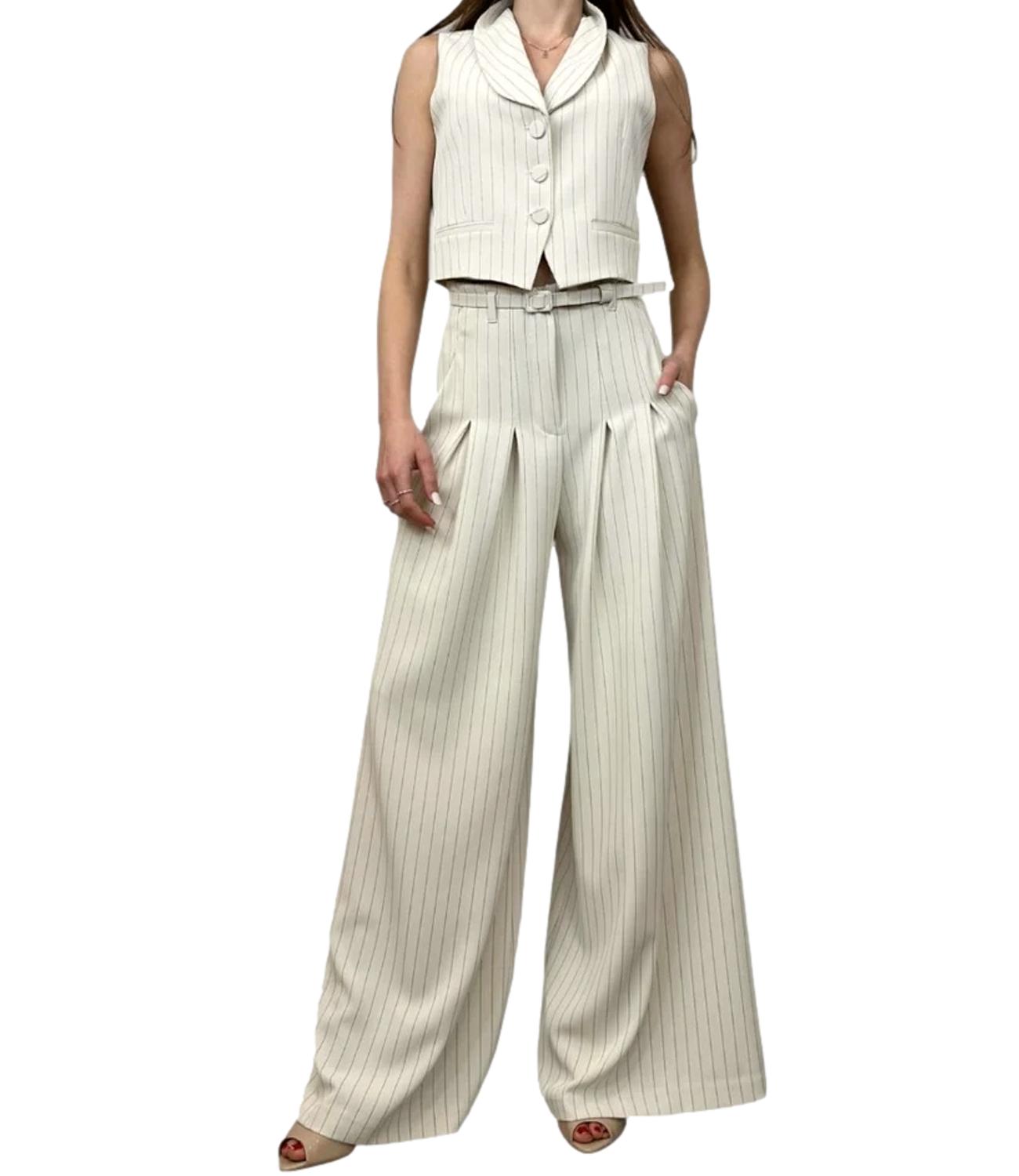 Pantalone beige cotone