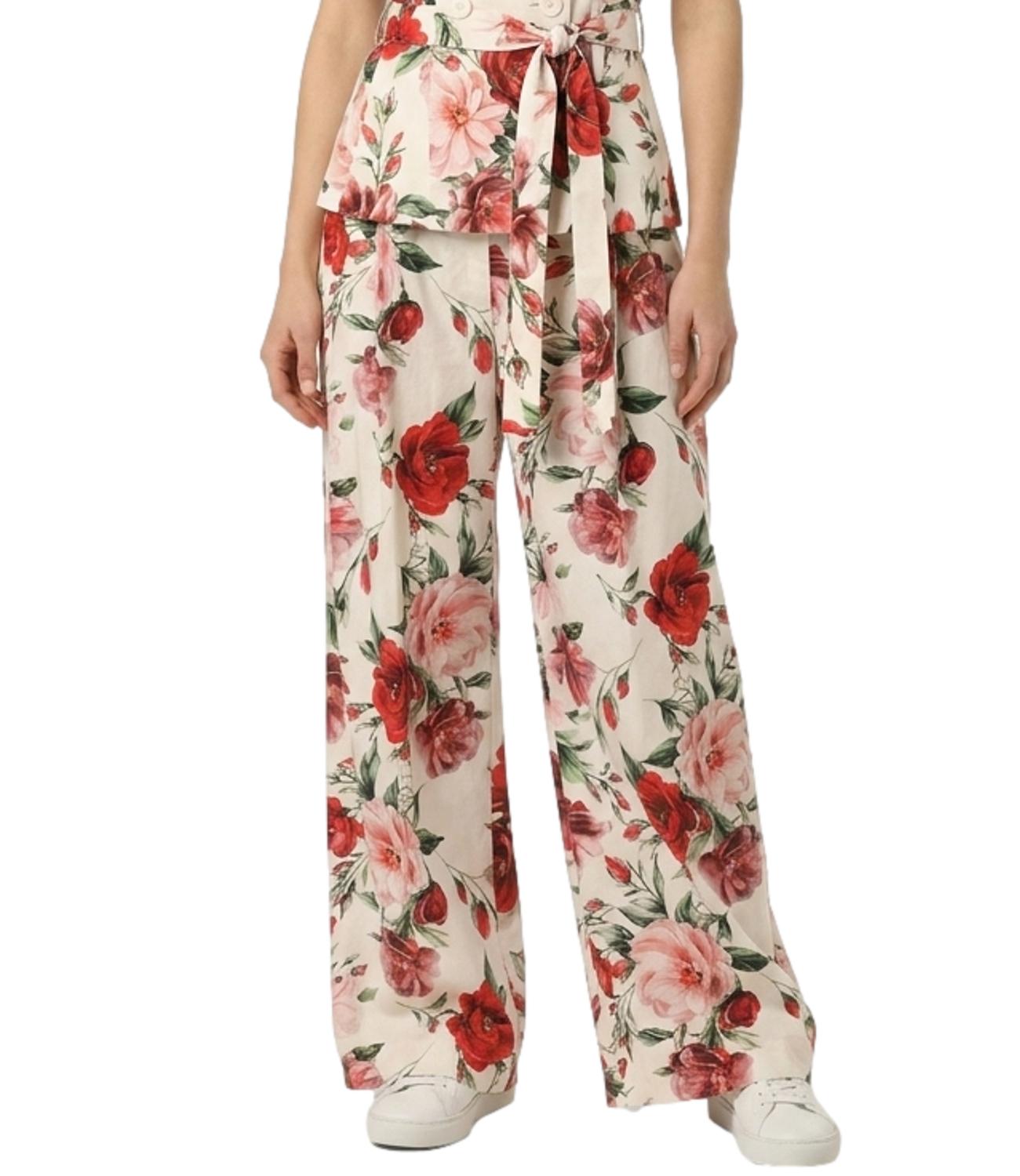 Pantalone Imperial P9I3LWR Donna - Panna/rosso