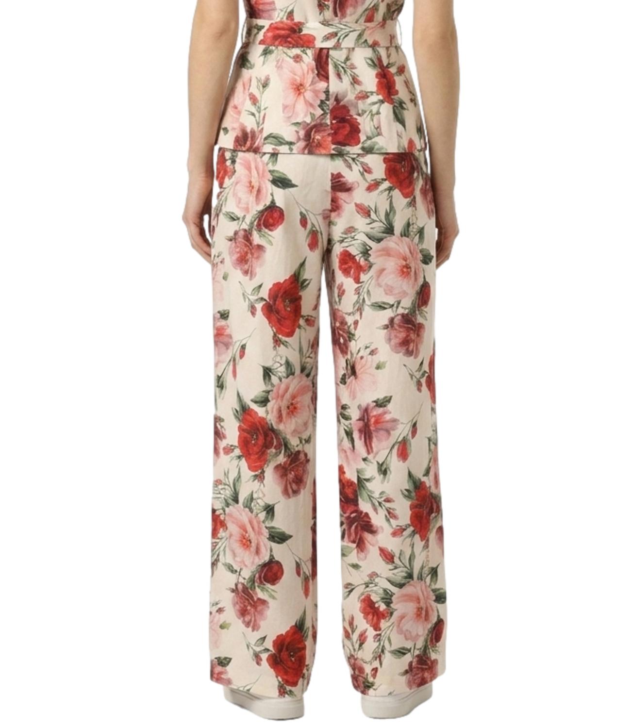 Pantalone Imperial P9I3LWR Donna - Panna/rosso