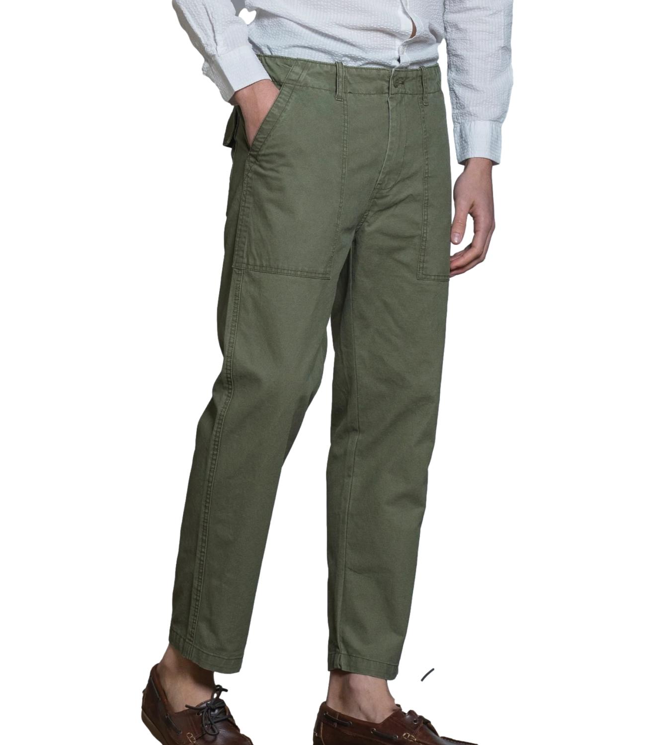 Pantaloni verdi cotone