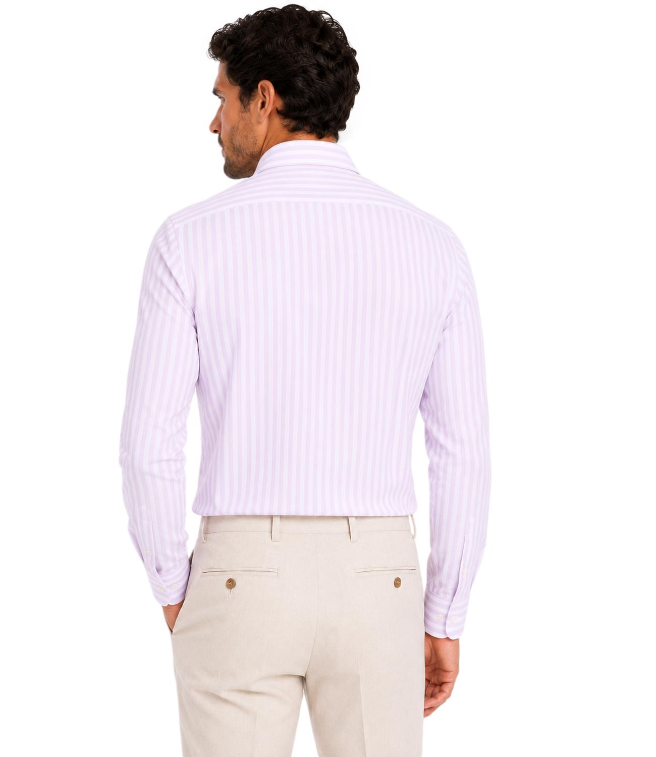 Camicia lino e cotone Impure IM26SSSM RILEY365 Uomo - Pink Stripe