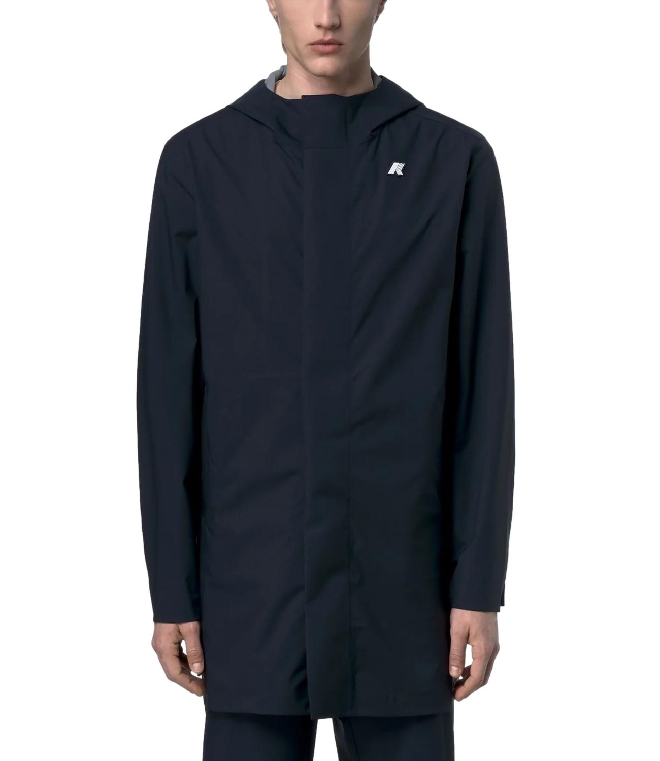 Giacca lunga kway tommy stretch uomo blu
