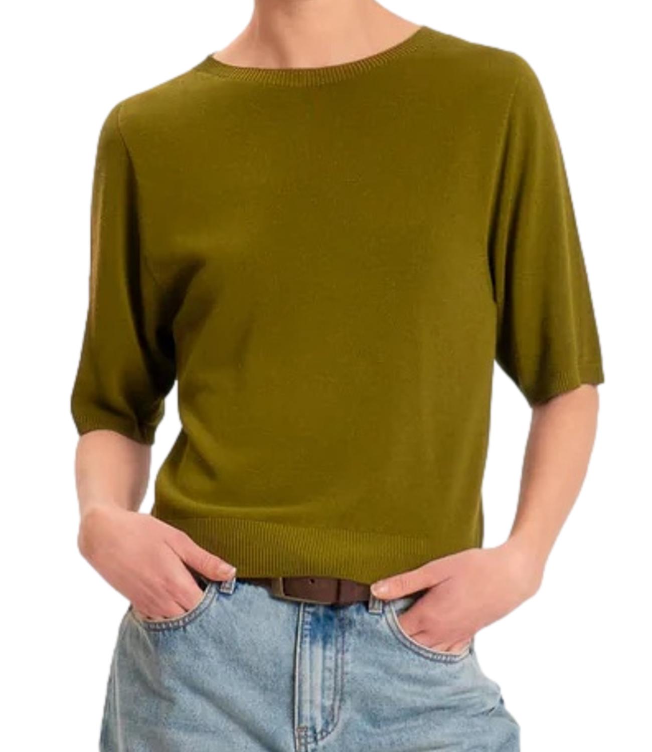 Kontatto Maglia Girocollo Olio Donna