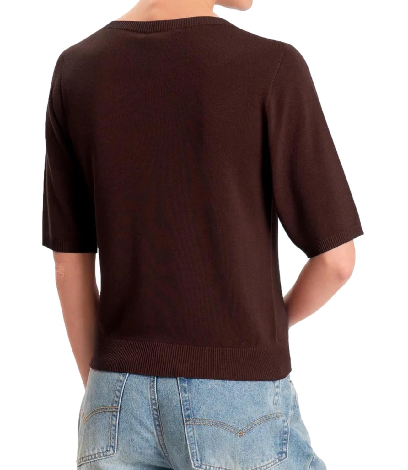 Kontatto Maglia Girocollo Cioccolato Donna