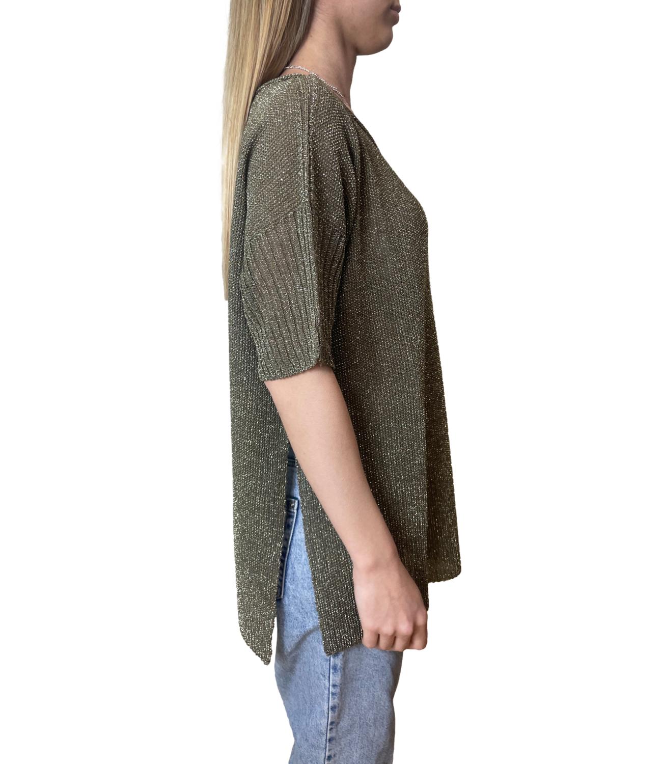 Kontatto Maglia Lurex Militare Donna