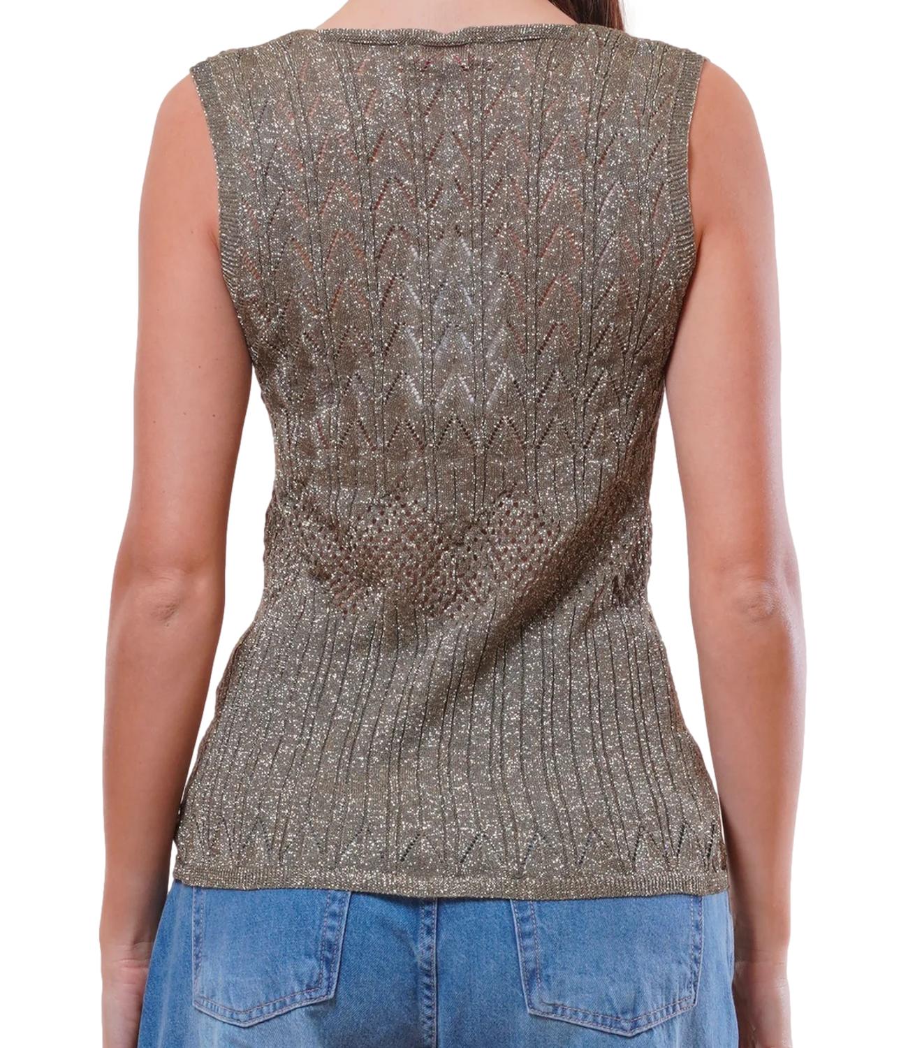 Kontatto Top Traforato Militare Donna