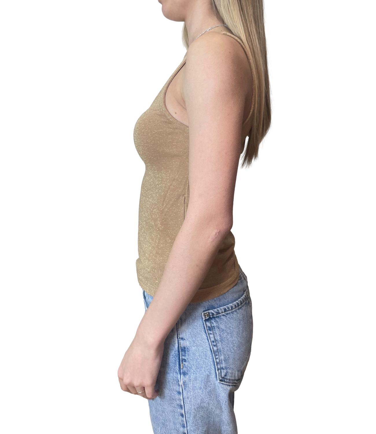Kontatto Canotta Lurex Oro Donna