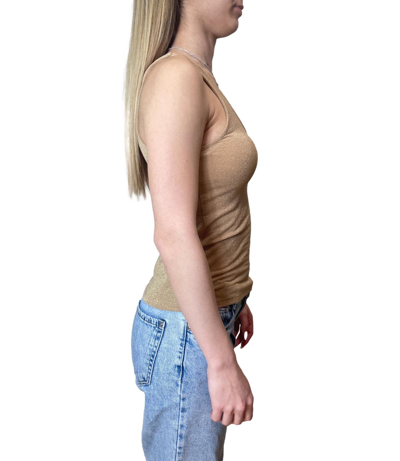 Kontatto Canotta Lurex Oro Donna