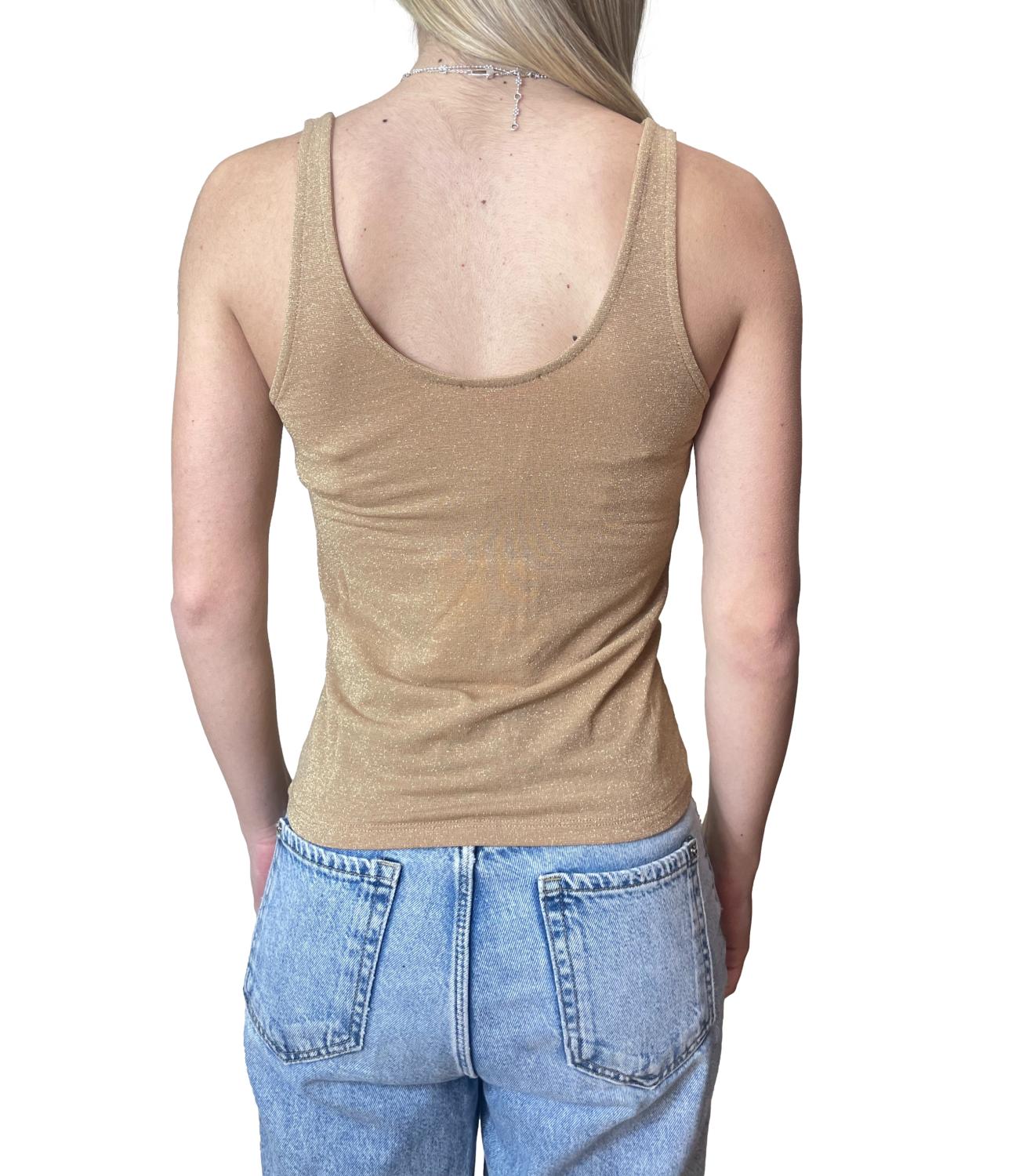 Kontatto Canotta Lurex Oro Donna