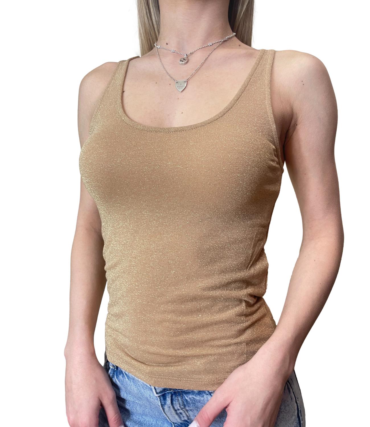 Kontatto Canotta Lurex Oro Donna