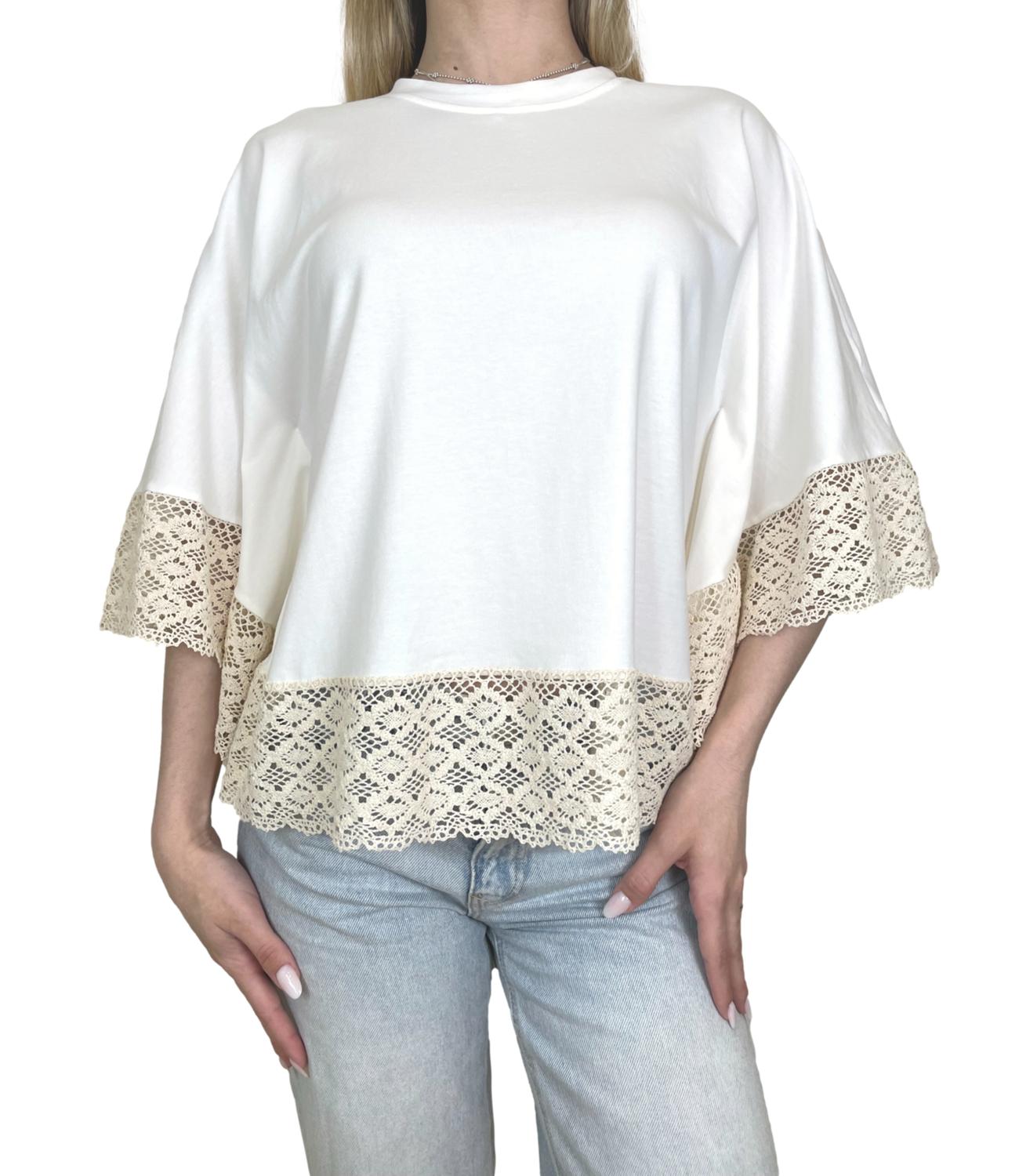 T-Shirt Kontatto NH471N Donna - Panna