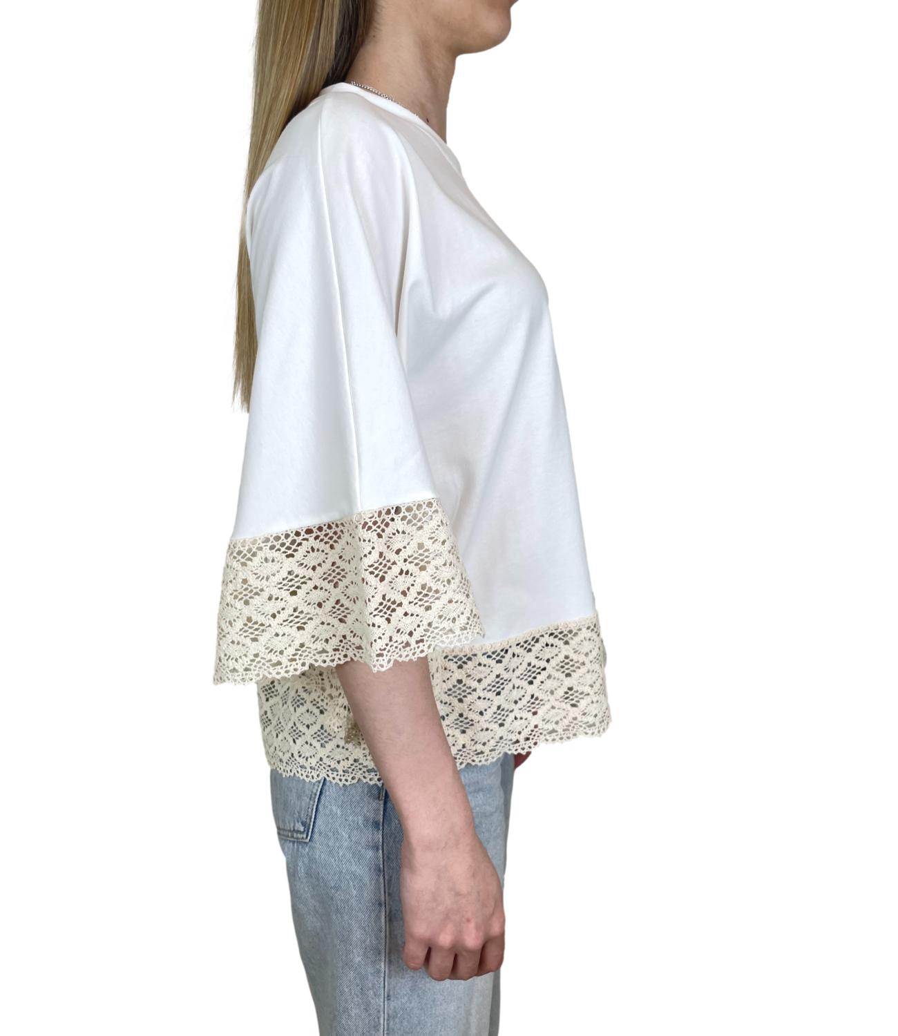 T-Shirt Kontatto NH471N Donna - Panna