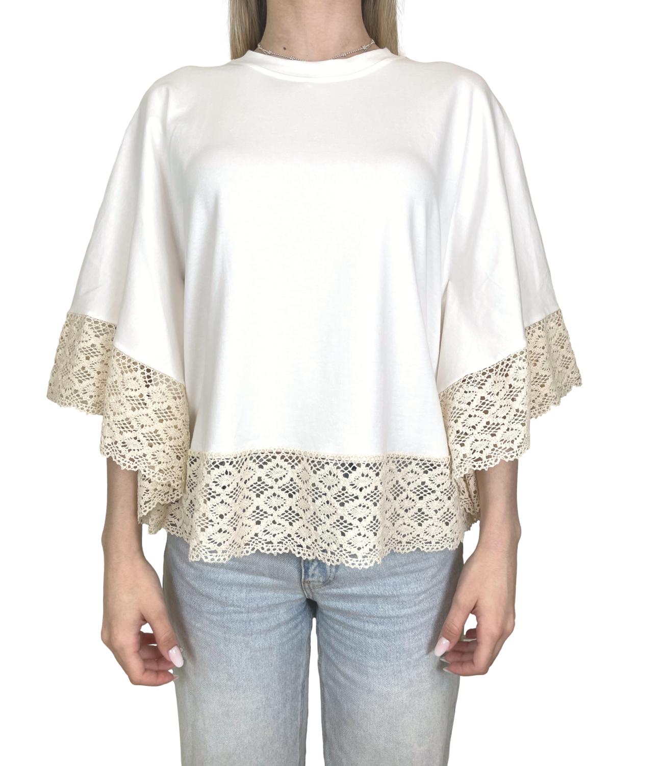 T-Shirt Kontatto NH471N Donna - Panna