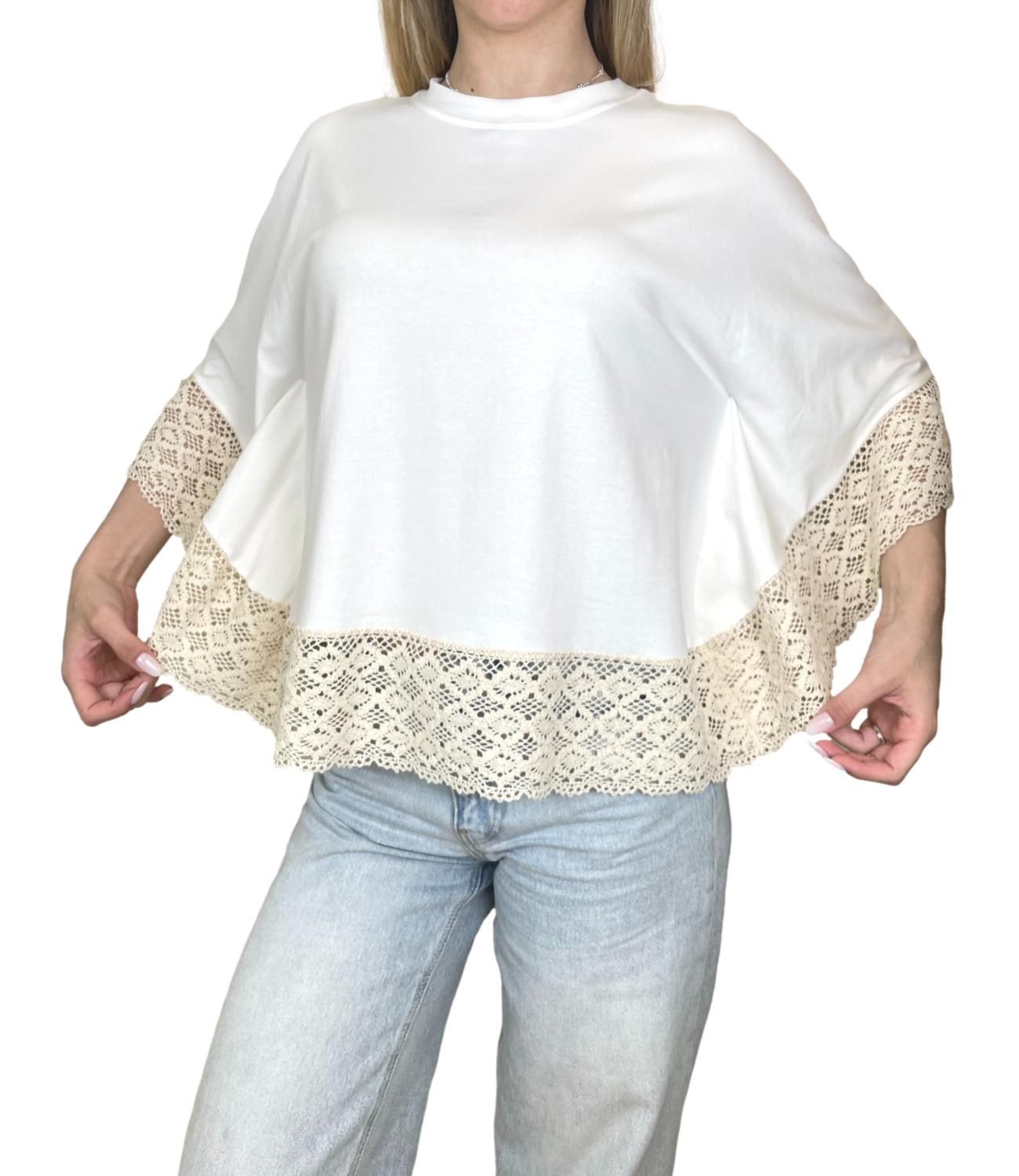 T-Shirt Kontatto NH471N Donna - Panna
