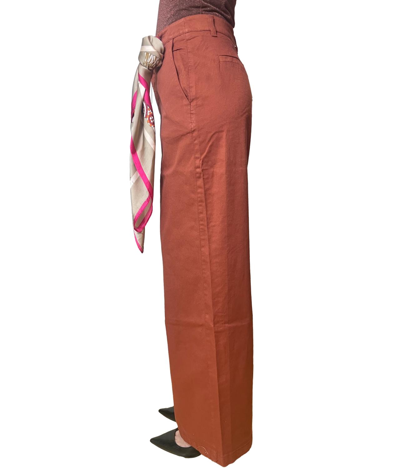 Kontatto Pantalone C/Foulard Ruggine Donna