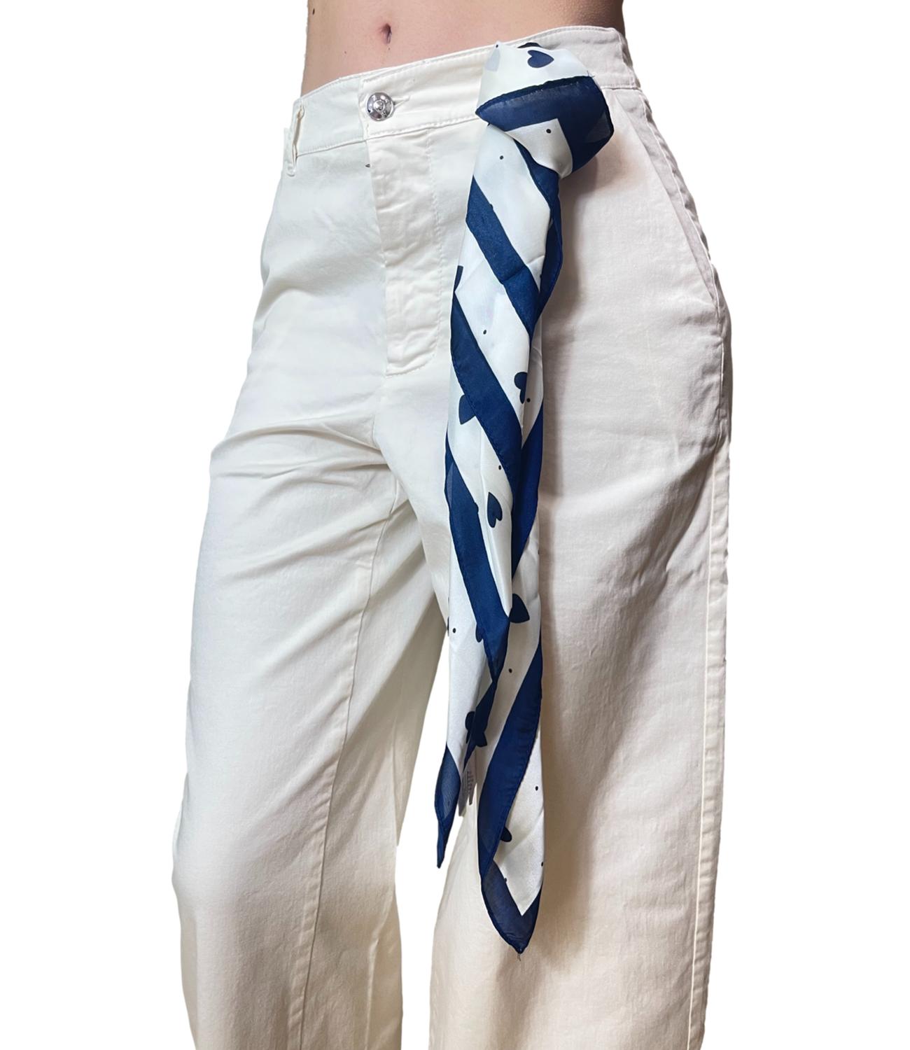 Kontatto Pantalone C/Foulard Avorio Donna