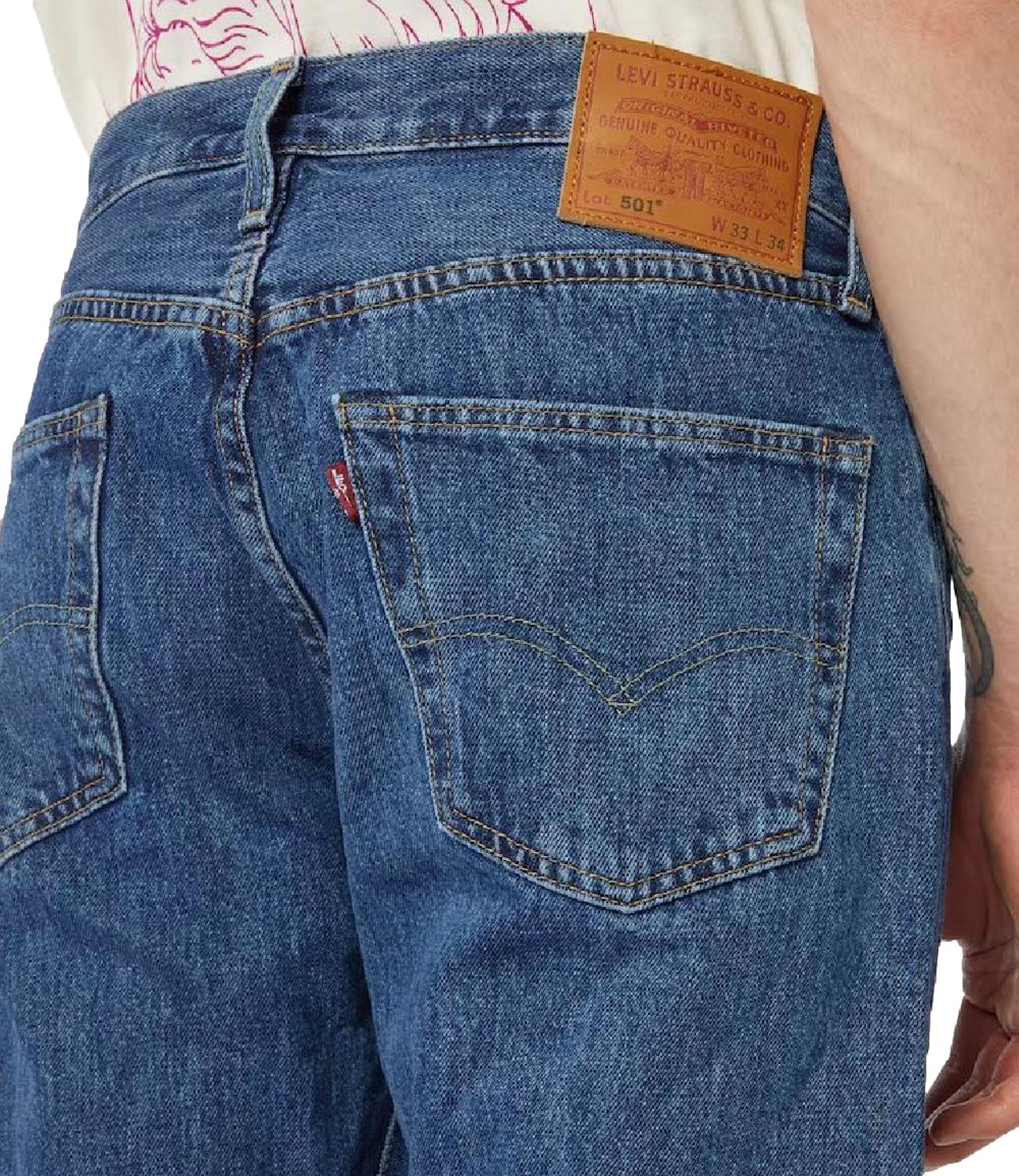 Jeans Levi's 501 denim blu medio