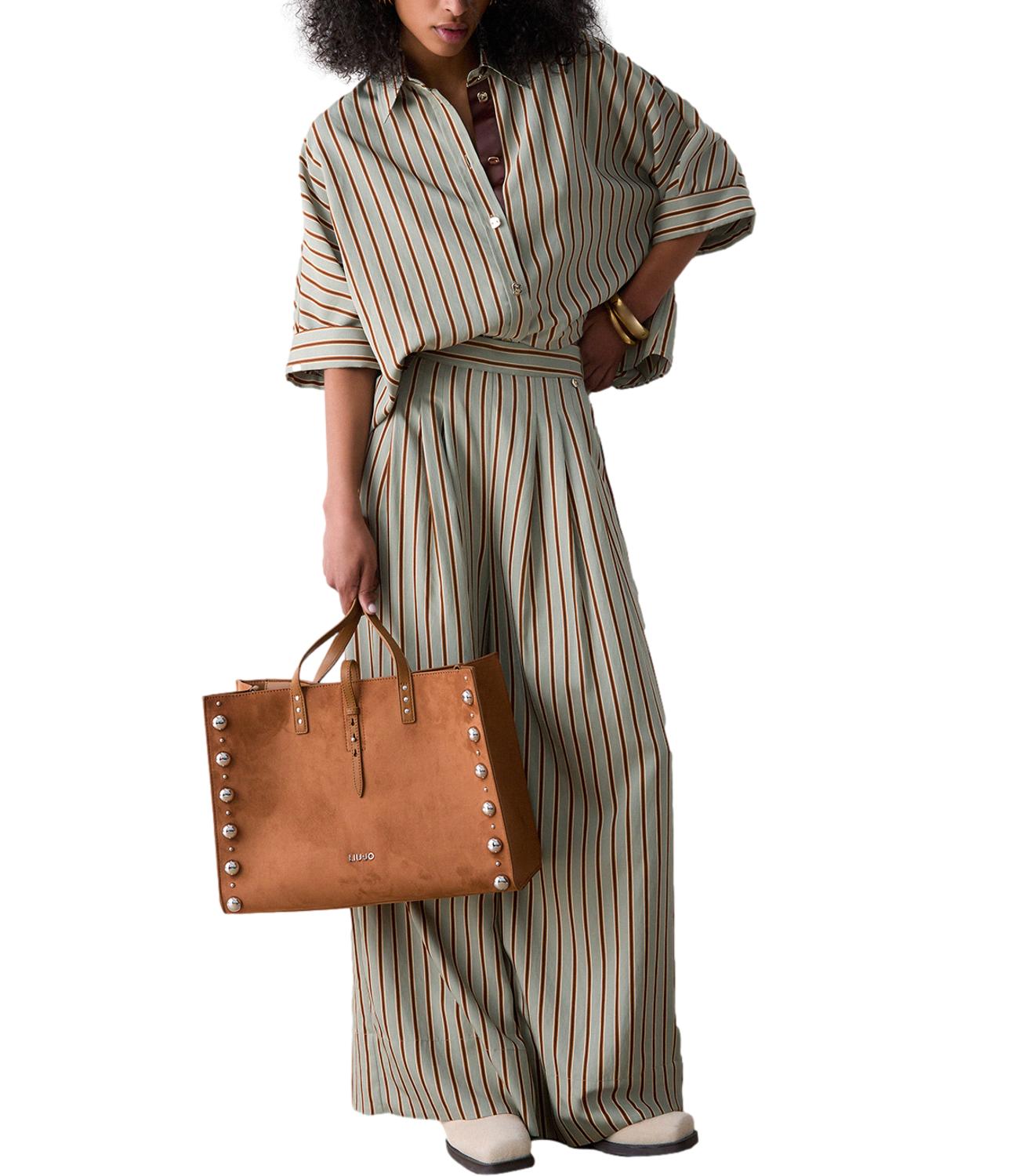 Liu Jo Blusa Green/Tabacco Stripe Donna