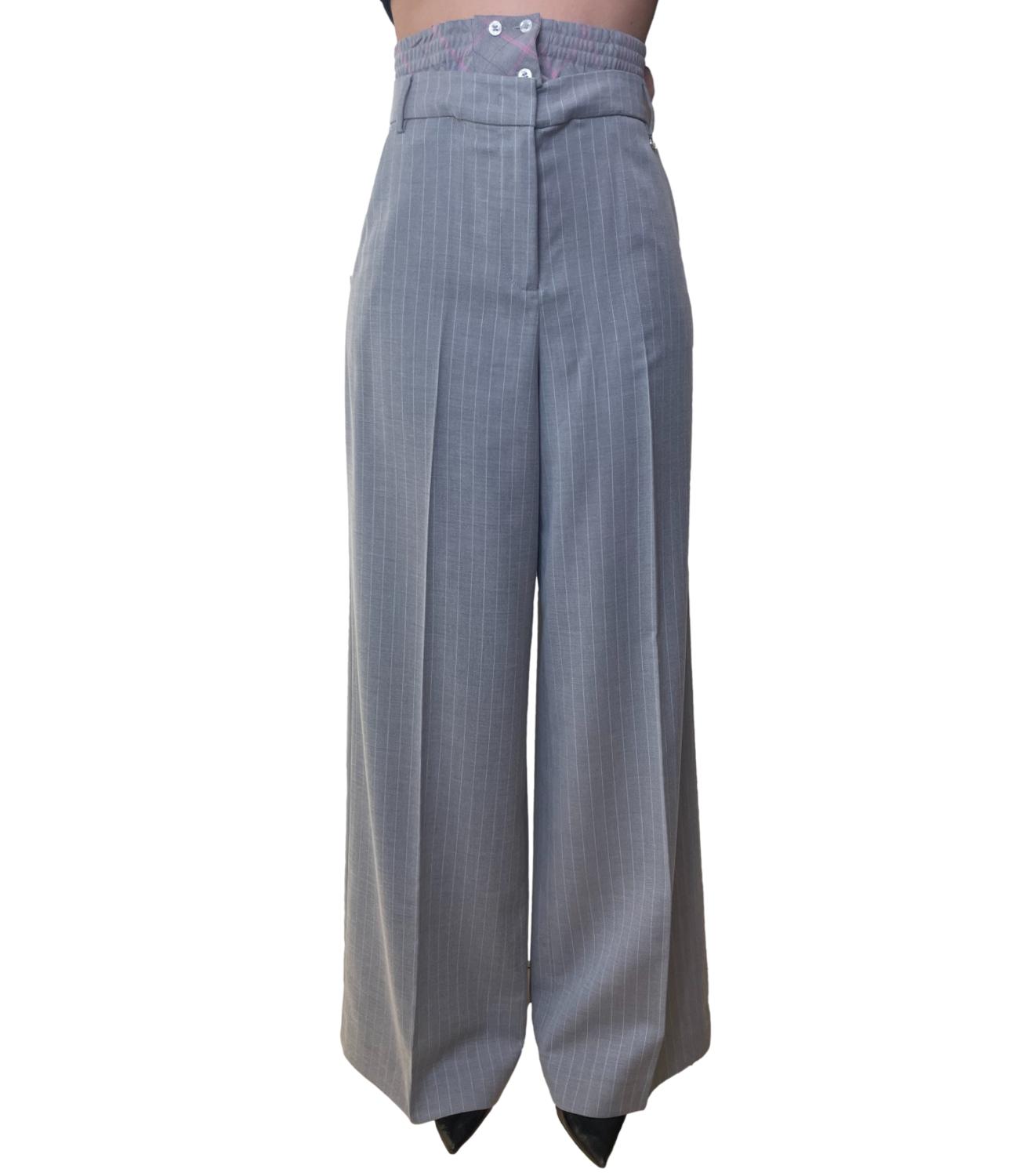 Liu Jo Pantalone Pesca/Grigio Gessato Donna