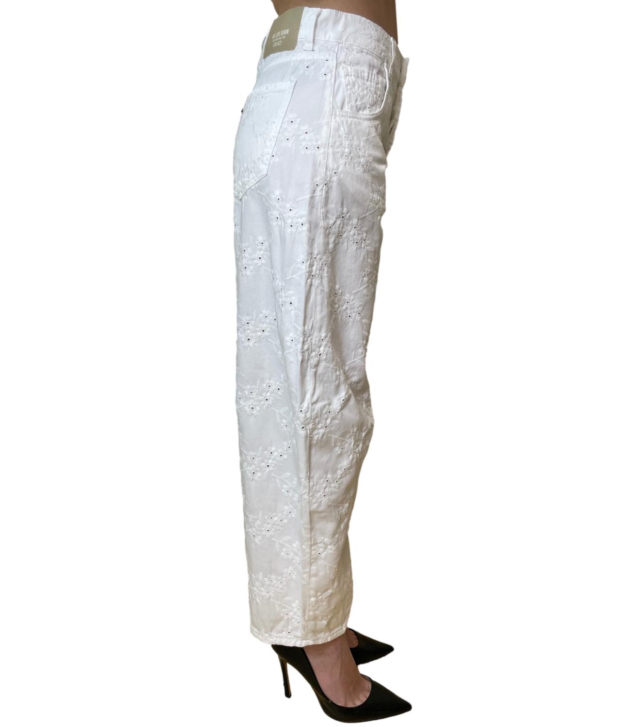 Liu Jo Pantalone Bianco Lana Donna