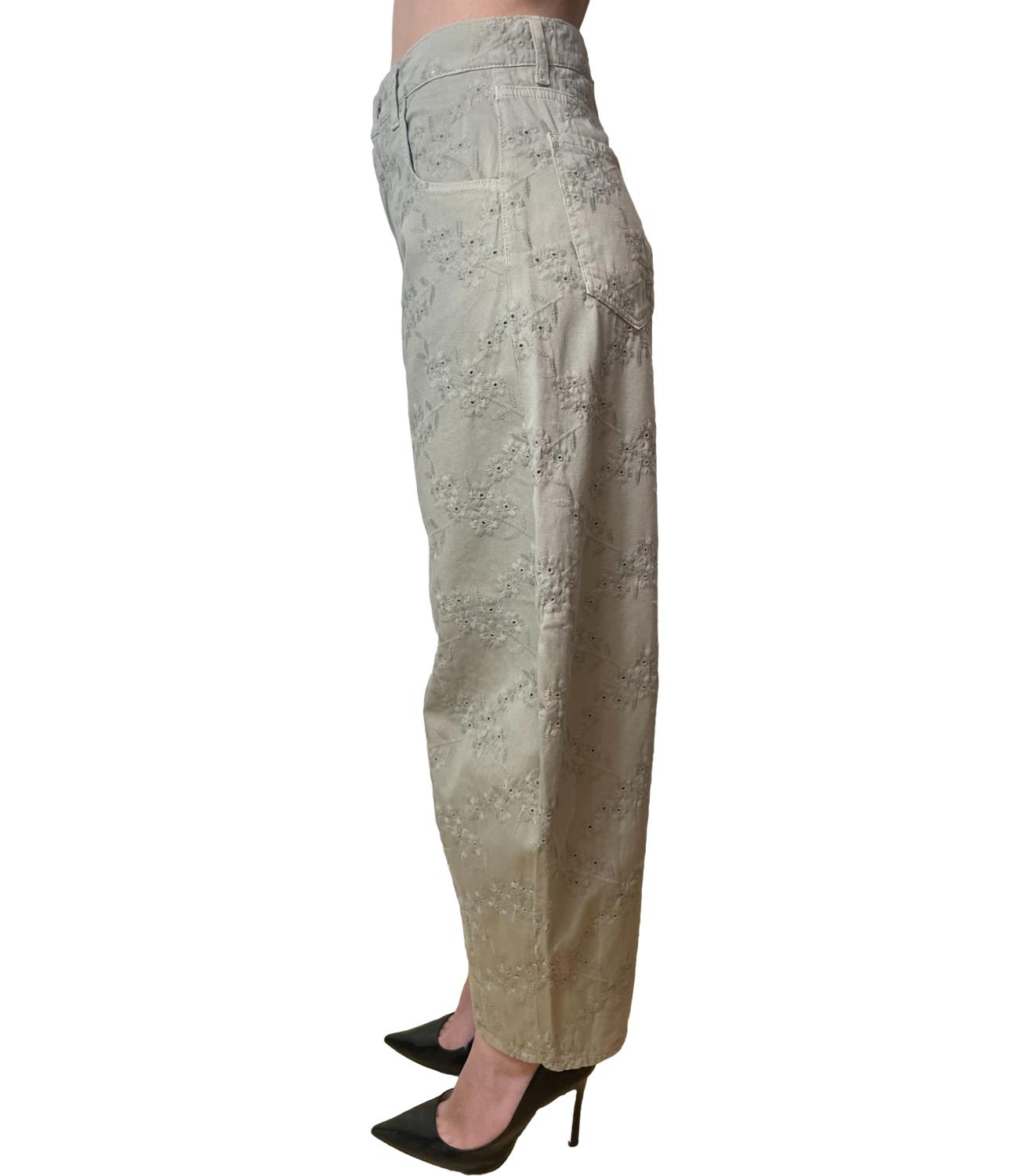 Pantalone beige cotone