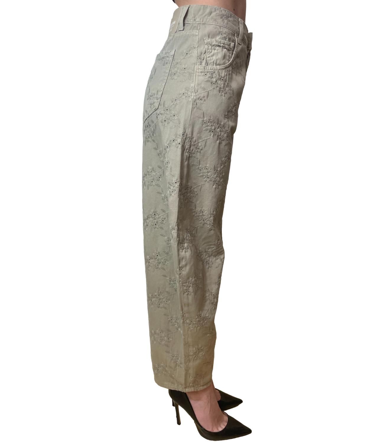 Pantalone beige cotone