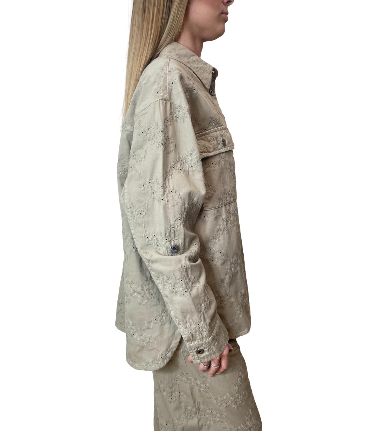 Pantalone beige cotone