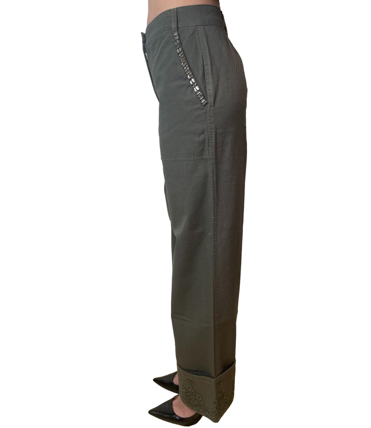 Liu Jo Pantalone Dark Olive Donna