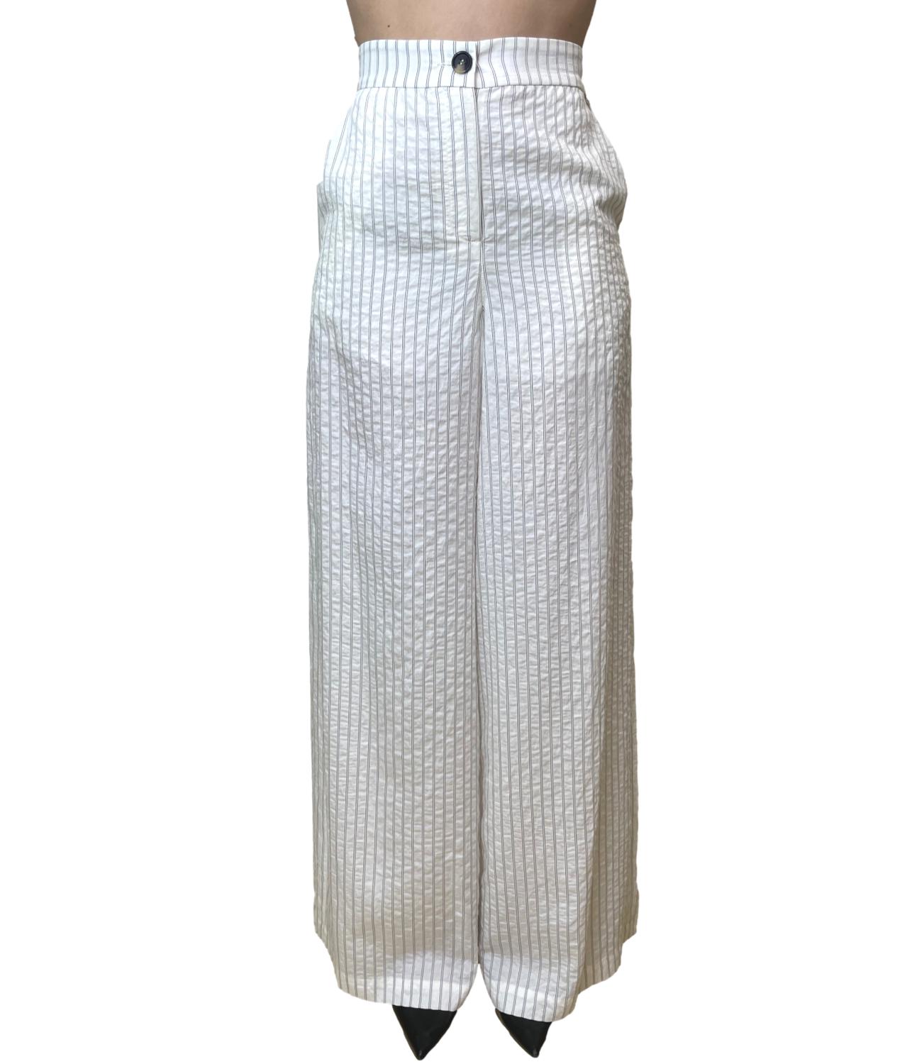 Liu Jo Pantalone Stripes Nero/Bianco Donna