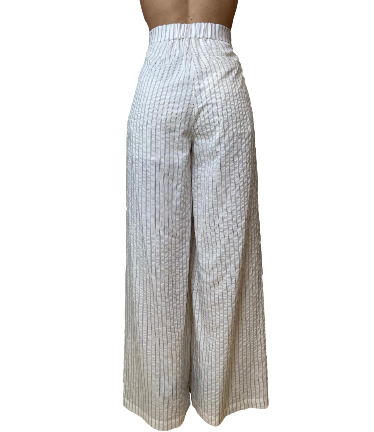 Liu Jo Pantalone Stripes Nero/Bianco Donna