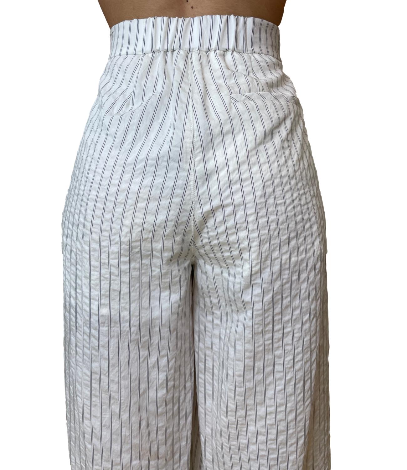 Liu Jo Pantalone Stripes Nero/Bianco Donna