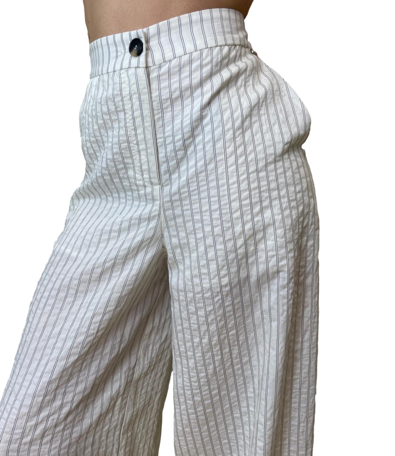 Liu Jo Pantalone Stripes Nero/Bianco Donna