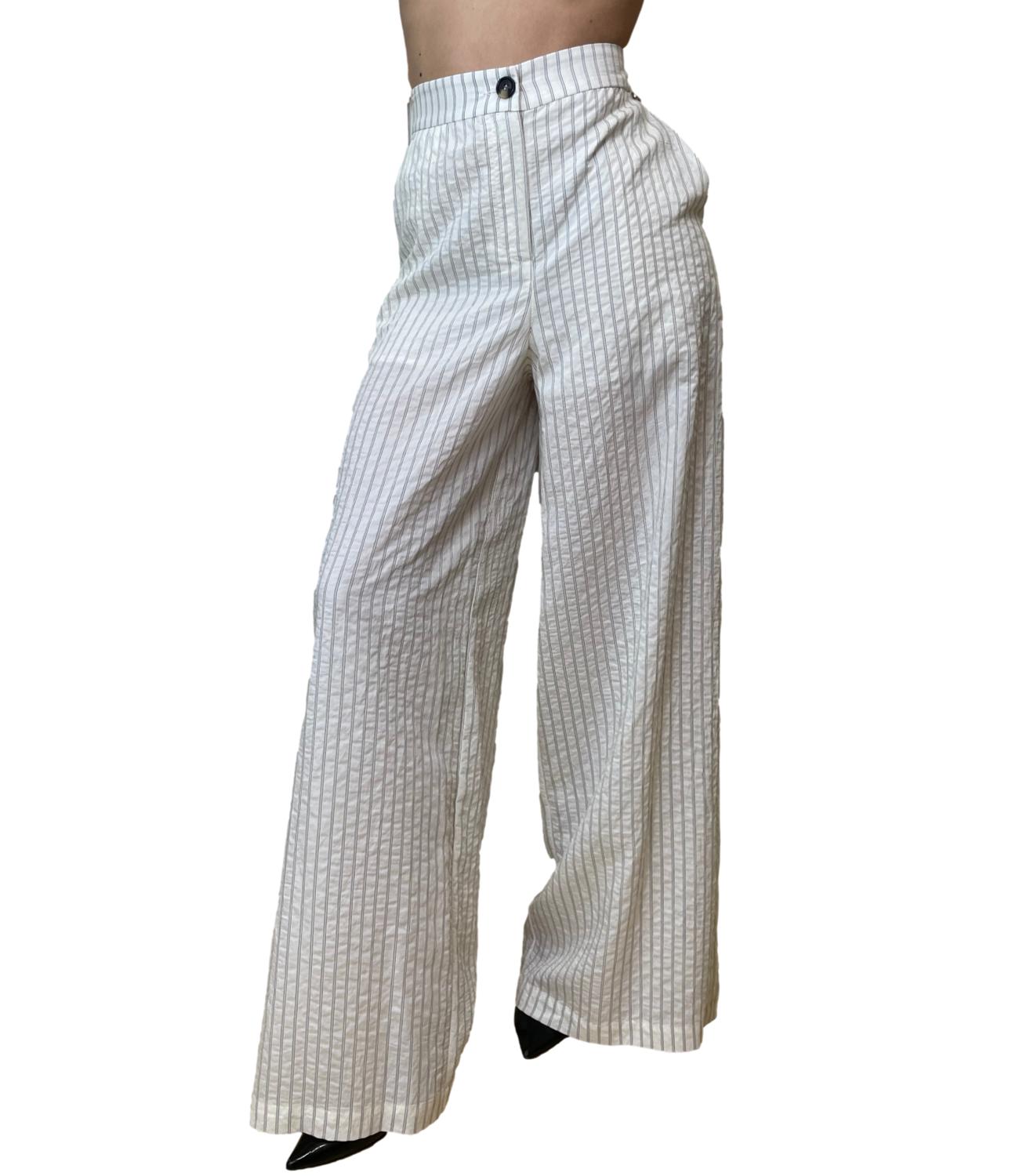 Liu Jo Pantalone Stripes Nero/Bianco Donna
