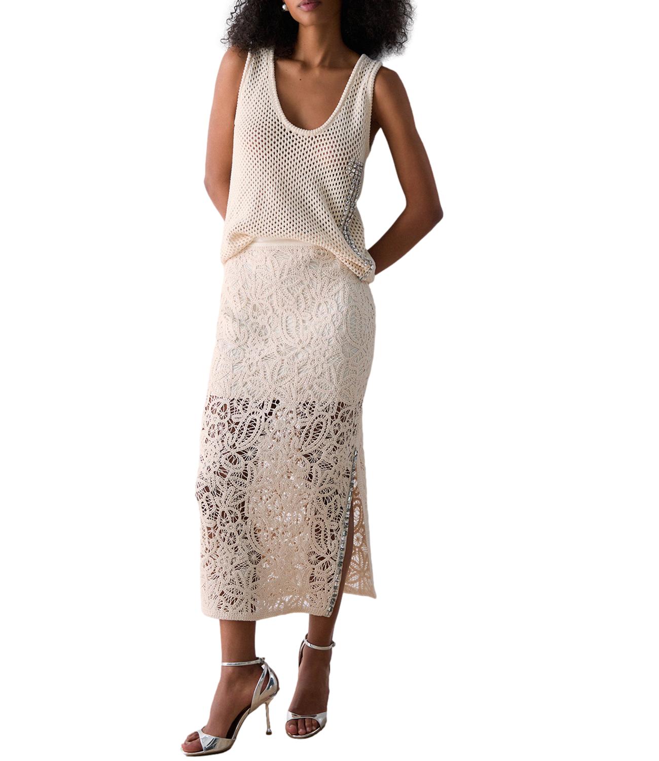 Gonna Liu jo WA6361J7871 Donna - Naturale/bco Lana
