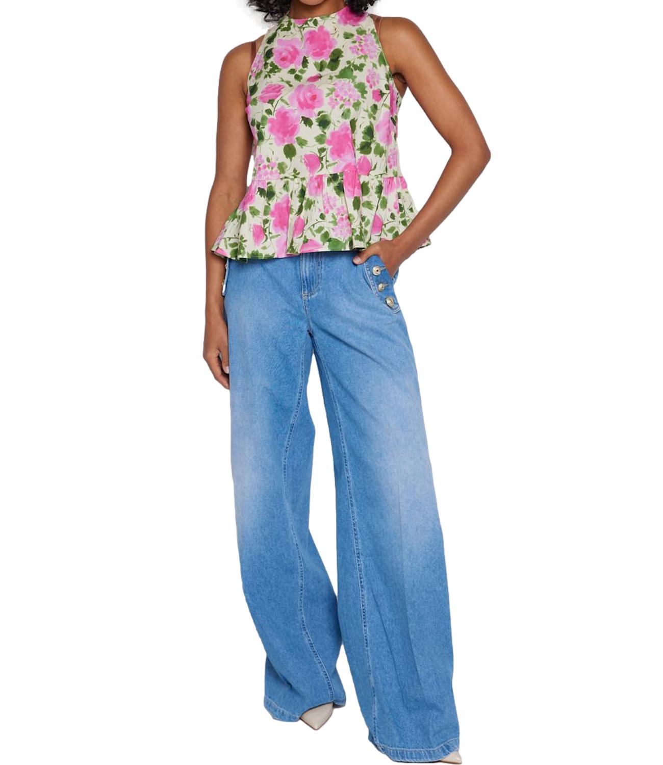 Marella Monochrome canotta Mlmorata verde donna